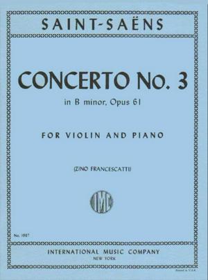Saint-Saens Concerto No 3 in B Minor OP 61 for Violin & Piano IMC