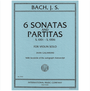 Bach, J. S. 6 Sonatas and Partitas for Violin Solo - edited by Ivan Galamian IMC