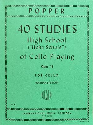 Popper 40 Studies High School of Cello Playing Op 73 For Cello