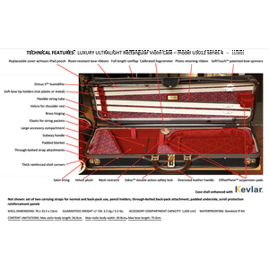 Musafia Violin Case Luxury Ultralight Rectangular U3012