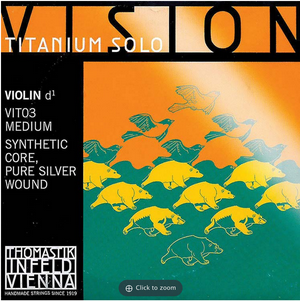 T-I Vision Titanium Solo Violin String D 4/4 Medium