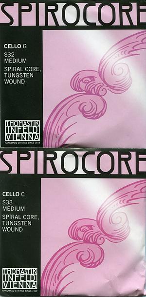 T-I Spirocore Cello String Tungsten G&C Kit 4/4 Medium S3233